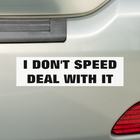 私はそれの取り引きを白い背景促進しません バンパーステッカー (車上)