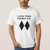 私はそれらを二重Dのスキースノーボードのしゃれ愛します Tシャツ (正面)