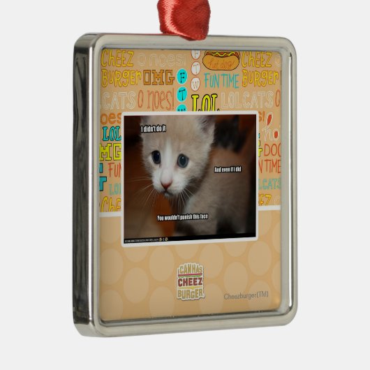 私はそれをしませんでした メタルオーナメント (右)