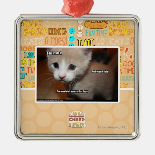 私はそれをしませんでした メタルオーナメント (正面)