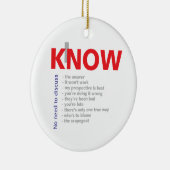 私はそれをすべて知っています セラミックオーナメント (右)