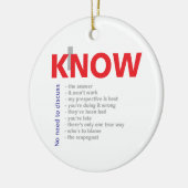 私はそれをすべて知っています セラミックオーナメント (左)