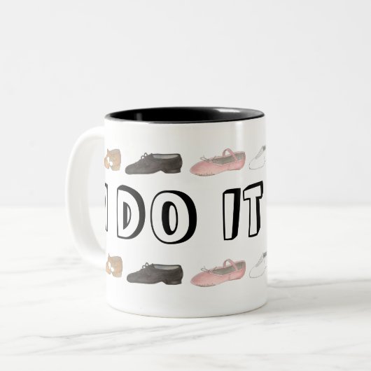 私はそれをすべて行うバレエタップジャズアクロダンス先生 ツートーンマグカップ (正面左)