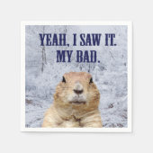 私はそれをグラウンドホッグの日を見た スタンダードカクテルナプキン (正面)