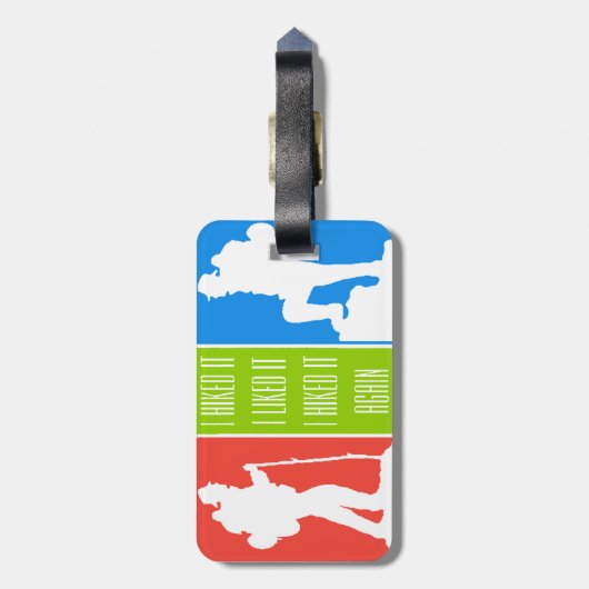 私はそれをハイキングした私はそれを再びハイキングした ラゲッジタグ (裏面縦)