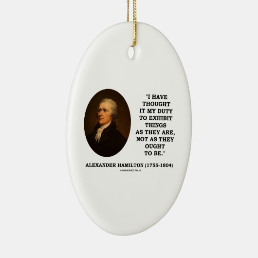 私はそれをハミルトン私の義務の展示物の現実主義者考えました セラミックオーナメント (右)
