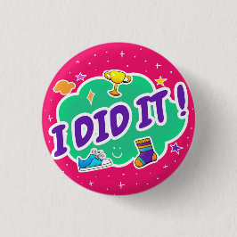 私はそれをピンク1 1/4"のボタンをした 缶バッジ