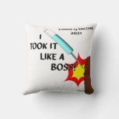 私はそれをボスのように取った – Vaccine 2021バージョン2 クッション (裏面)