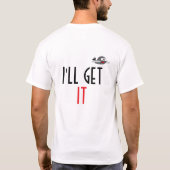 私はそれを乗り越えるバスタイポグラフィWordplay Tシャツ (裏面)