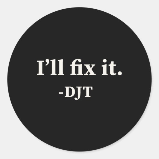 私はそれを修正するトランプ2024勝利を勝ち取るトランプク ラウンドシール (正面)