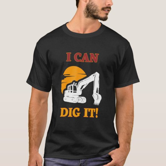 私はそれを掘る懸命作業 Tシャツ (正面)