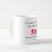 私はそれを時私の夫のマグ愛します コーヒーマグカップ (正面左)