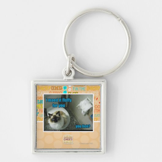 私はそれを柔らかい毛皮maed キーホルダー (正面)