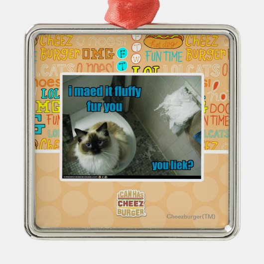 私はそれを柔らかい毛皮maed メタルオーナメント (正面)