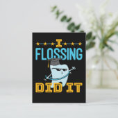 私はそれを歯科卒業歯科医RDHをフロッシングした ポストカード (スタンド正面)