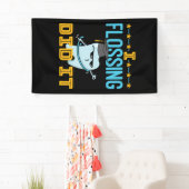 私はそれを歯科卒業歯科医RDHをフロッシングした 横断幕 (インサイチュ)