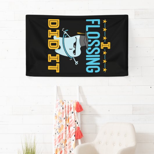 私はそれを歯科卒業歯科医RDHをフロッシングした 横断幕 (インサイチュ)