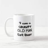 私はそれを気難しい老人、乗り越えますです コーヒーマグカップ (左)