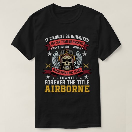 私はそれを永遠に空挺軍レンジャーVeというタイトルを所有する Tシャツ (デザイン正面)