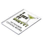 私はそれを汚れた好みます! 汚れたマルティーニのカクテルのユーモア ノートブック (左側)