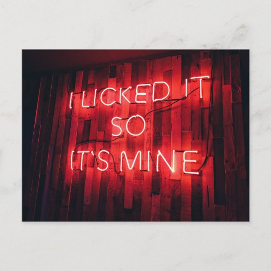 私はそれを私のものと同じように舐めた ポストカード (正面)