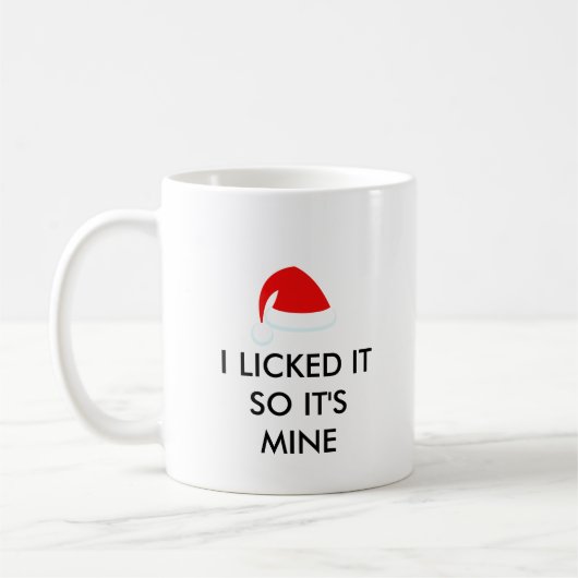 私はそれを舐めたので私のサンタハットだ コーヒーマグカップ (左)