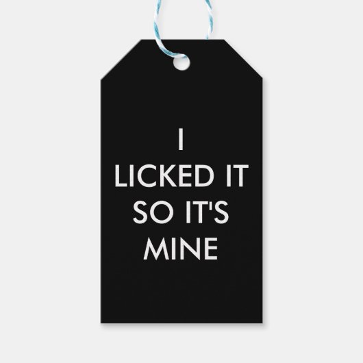 私はそれを舐めて私のものにした ギフトタグ (正面)