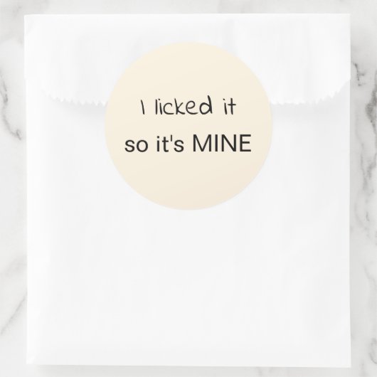 私はそれを舐めて私のものにした ラウンドシール (バッグ)