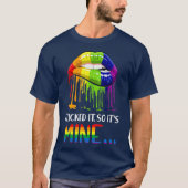私はそれを舐め、私のゲイプライドLGBT Tシャツ (正面)