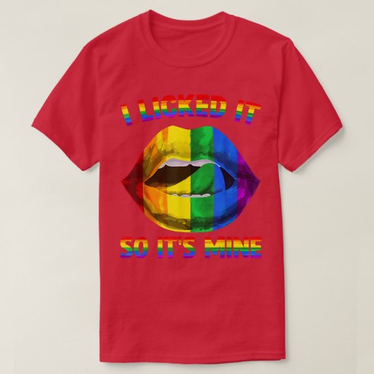 私はそれを舐め、私のLGBTQリップレインボーLGBT Pである Tシャツ (デザイン正面)