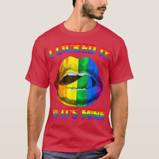 私はそれを舐め、私のLGBTQリップレインボーLGBT Pである Tシャツ