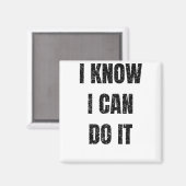 私はそれを行うことができることを知っているジムトレーニング動機 マグネット (正面/裏面)