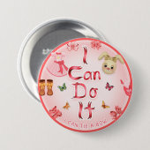 私はそれを行うことができる3"バッジ 缶バッジ (正面&裏面)