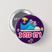 私はそれを行った – 2 1/4"ラウンドバッジ – 紫 缶バッジ (正面&裏面)