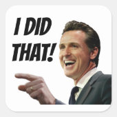 私はそれを行った – Newsom 3"スクエアステッカーx6 スクエアシール (正面)