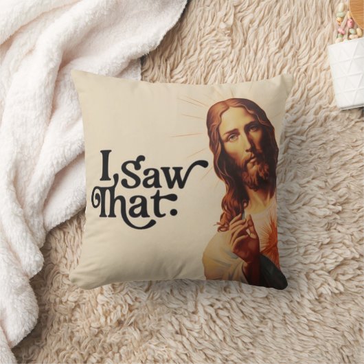 私はそれを見た，イエス・アート，私はイエスを見た クッション (ブランケット)