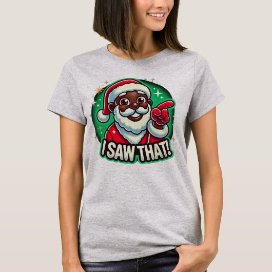 私はそれを見た» Black Santa Tシャツ (正面)