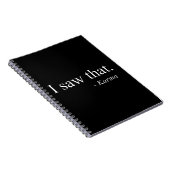 私はそれを見た – Karma ノートブック (右側)