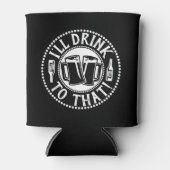私はそれを飲む – コミカルなビールパーティーユーモア 缶クーラー (正面)