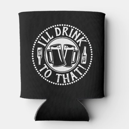私はそれを飲む – コミカルなビールパーティーユーモア 缶クーラー (裏面)