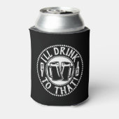 私はそれを飲む – コミカルなビールパーティーユーモア 缶クーラー (缶裏面)