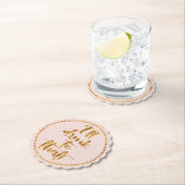 私はそれを飲む |金ゴールドと赤面ピンクパーティー ペーパーコースター (インサイチュ)