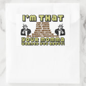 私はそんなに保守的だ 長方形シール (バッグ)