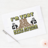 私はそんなに保守的だ 長方形シール (封筒)