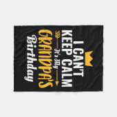 私はそ保の私の祖父を落ち着かせ#39&sの誕生日T-s フリースブランケット (正面(横))