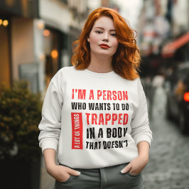 私はたくさんの事をしたいおもしろい人 スウェットシャツ