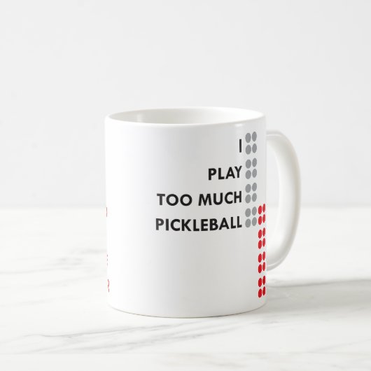 私はたくさんのPICKLEBALLを遊びます コーヒーマグカップ (正面右)