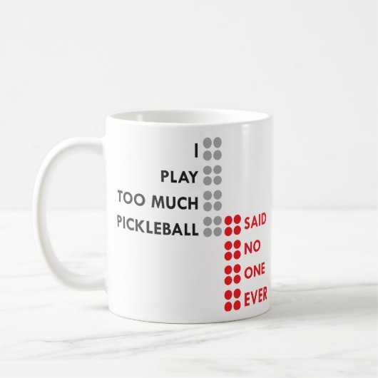 私はたくさんのPICKLEBALLを遊びます コーヒーマグカップ (左)