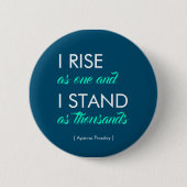 "私はたくさん"がボタンがかかると同時に1つおよび私が立つと同時に立上がります 缶バッジ (正面)