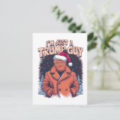 私はただのトランプ男のチル男ミームトランプTシャツ ポストカード (スタンド正面)